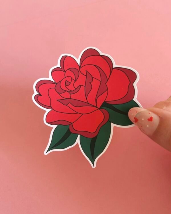 Retro Rose Sticker - Image 2