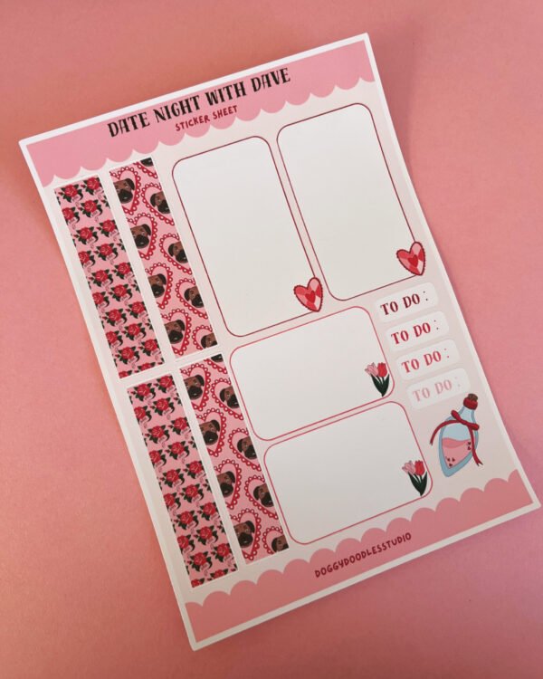 Date Night With Dave Sticker Sheet