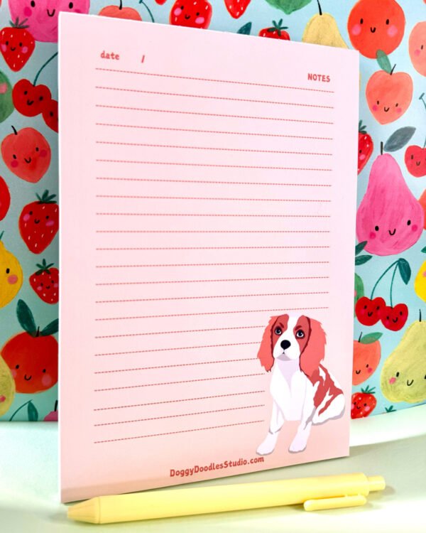 Lola The King Charles Caviller A5 Lined Notepad