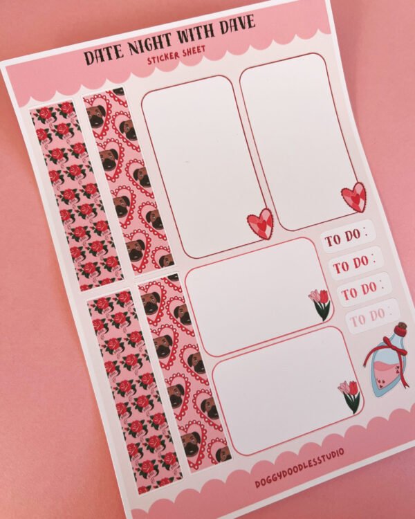Date Night With Dave Sticker Sheet - Image 2