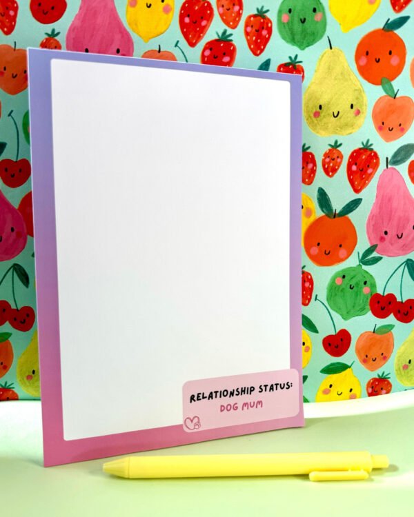 ‘Relationship Status: Dog Mum’ A5 Notepad - Image 2
