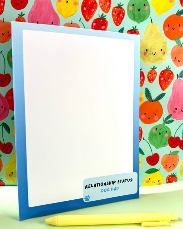 ‘Relationship Status: Dog Dad’ A5 Notepad - Image 2