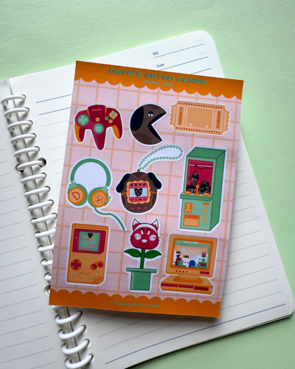 Dave’s Retro Games Sticker Sheet