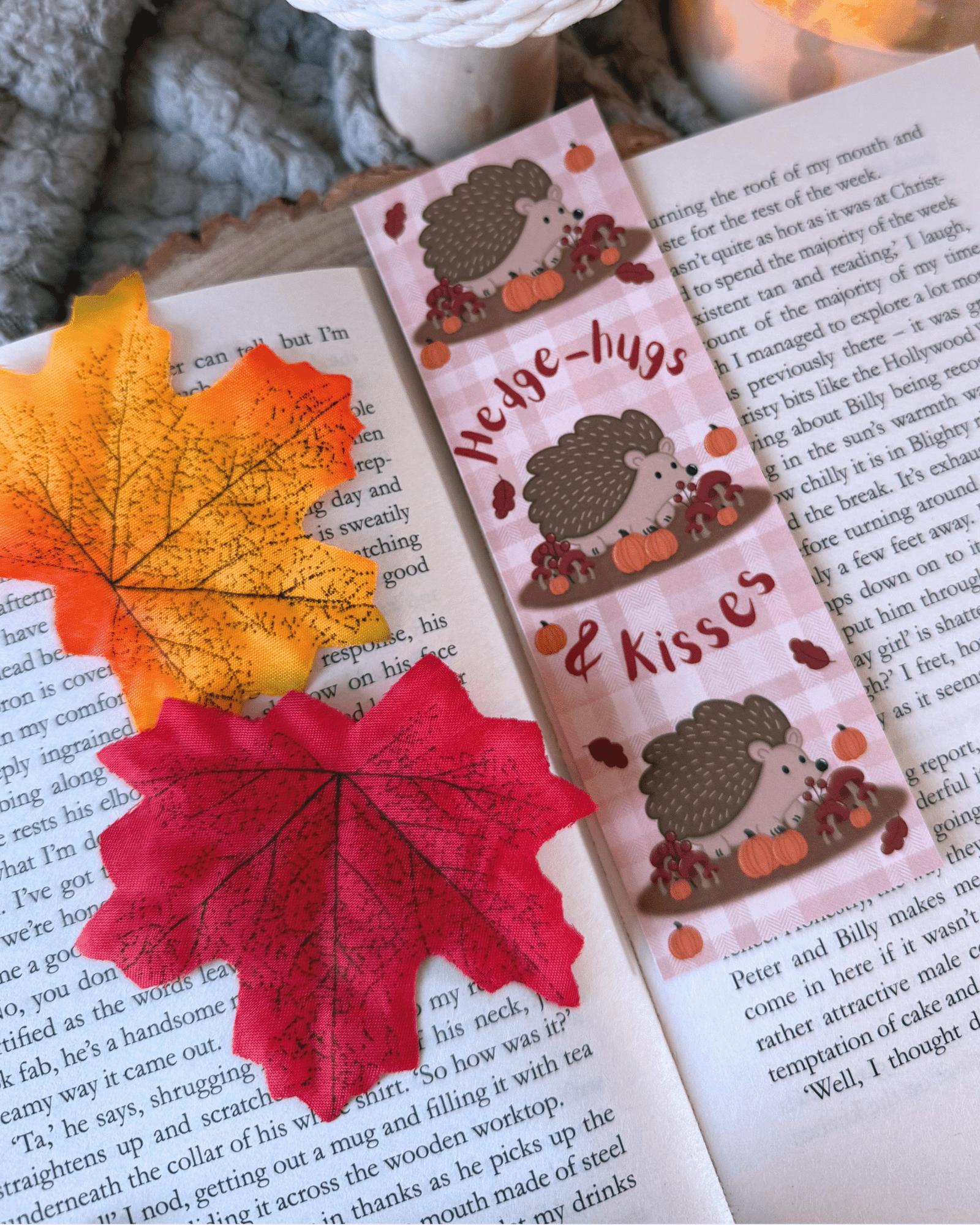 Happy Hedgehog Bookmark