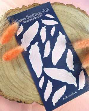 Where Feathers Fall (Navy) Decorative Sticker Sheet